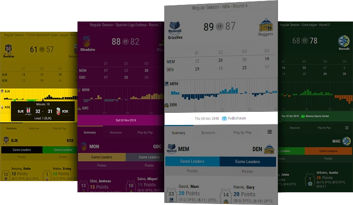 basketball match info desktop and mobile