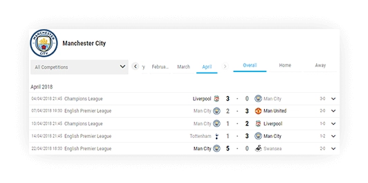 soccer team schedule filtering fixture with data 2